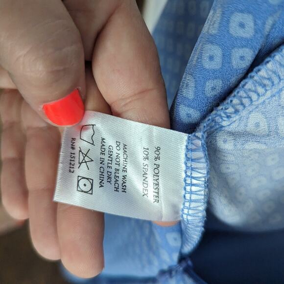 Michelle Mcdowell Zoey Jumpsuit Secret Hideaway Cornflower XL Smocked Front - Picture 9 of 12